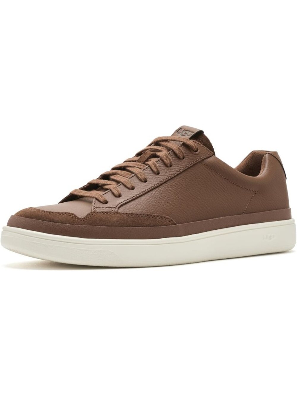 Ugg Men Dark Chestnut Closed Toe SOLID Imported Leather South Bay Sneakers Shoes